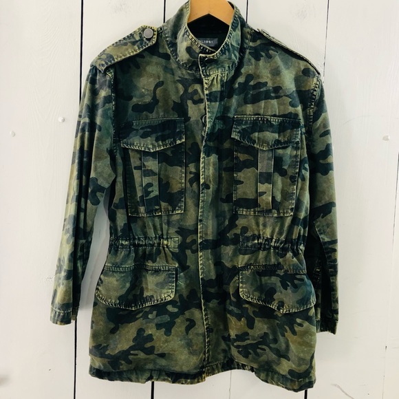 DL1961 Beekman Military Jacket Camo Print XS - Picture 3 of 12